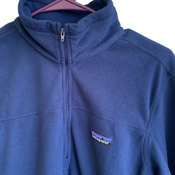 Patagonia Mens Pullover Small Blue Micro D Fleece 1/4 Zip Sweatshirt Shirt 26176 - Picture 6 of 7